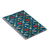 青い螺線形ノートのおもしろいのウェールズの紋章 ノートブック (右側)