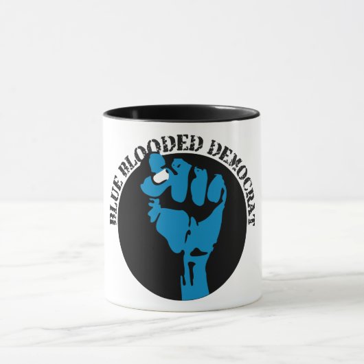 青い血の多い民主党員 マグカップ (中央)