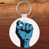 青い血の民主勢力：拳 キーホルダー (正面)