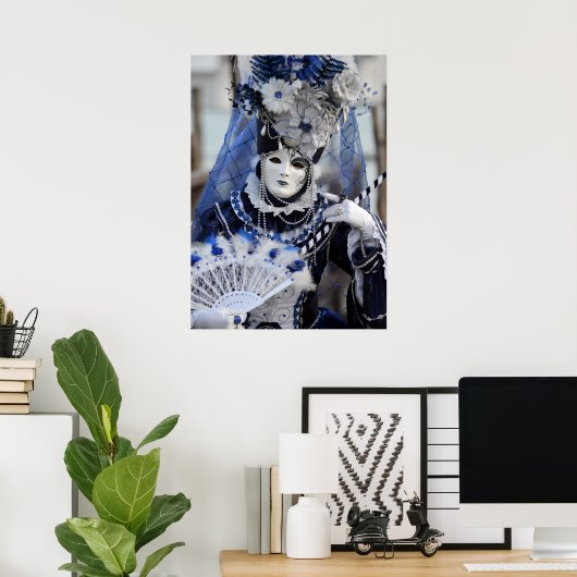 青い衣装 ポスター (ホームオフィス)