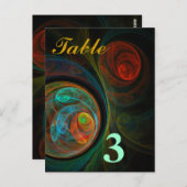 青い表の番号はがき ポストカード (正面/裏面)