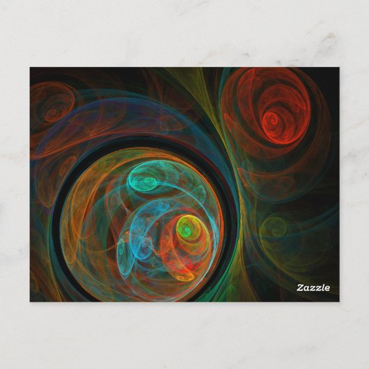 青い表の番号はがき ポストカード (裏面)