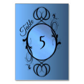 青い表の番号 テーブルナンバー (裏面)