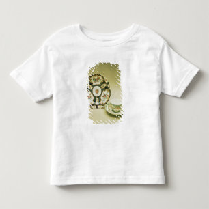 青い装飾が付いているウスターの磁器皿 トドラーTシャツ