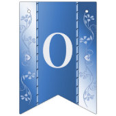 青い装飾フローラバンティング国旗 バンティングフラッグ (第2の旗)