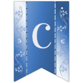 青い装飾フローラバンティング国旗 バンティングフラッグ (第1の旗)