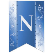 青い装飾フローラバンティング国旗 バンティングフラッグ (第3の旗)