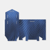 青い装飾モダン結婚式の引き出物箱 フェイバーボックス (折り畳みなし)