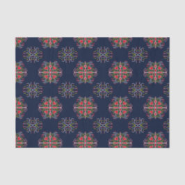 青い装飾模様 薄葉紙