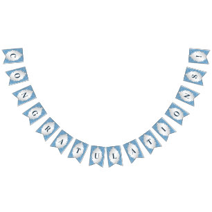 青い装飾用のバンティング国旗 バンティングフラッグ