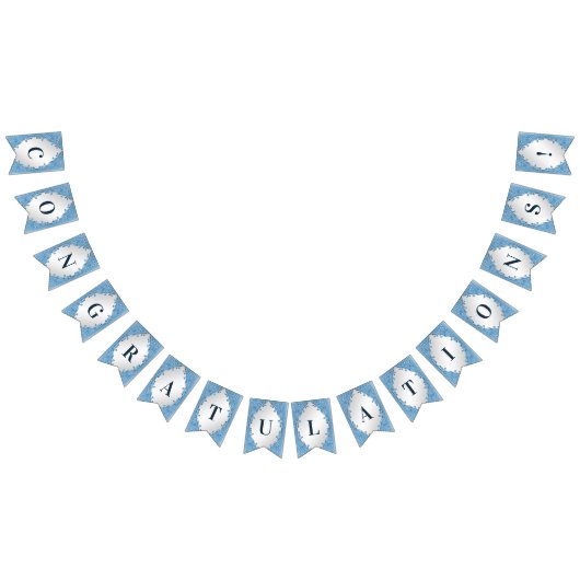 青い装飾用のバンティング国旗 バンティングフラッグ (全)