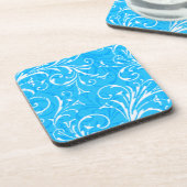 青い装飾用コースター コースター (左側)