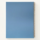 青い装飾的な花柄のノートブック ノートブック (裏面)