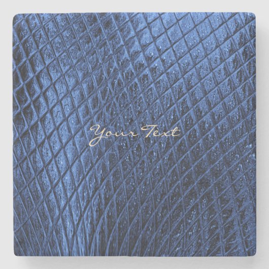 青い装飾石モダンコースター ストーンコースター (正面)