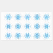 青い装飾雪 ラベル (シート)