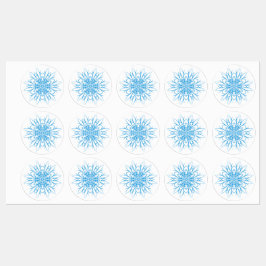 青い装飾雪 ラベル