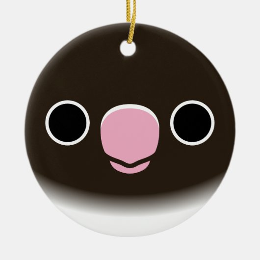 青い覆面のラバドリの顔 セラミックオーナメント (正面)