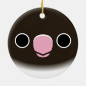 青い覆面のラバドリの顔 セラミックオーナメント (裏面)