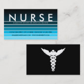 青い見本ナース 名刺 (正面/裏面)