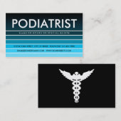 青い見本PODIATRIST 名刺 (正面/裏面)
