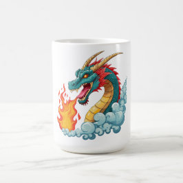 青い角のあるドラゴン コーヒーマグカップ