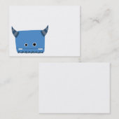 青い角状モンスターの名刺 名刺 (正面/裏面)