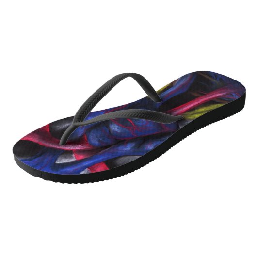 青い解剖学的な人間のハートアートの音 ビーチサンダル (アングル)