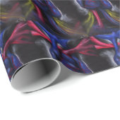 青い解剖学的な人間のハートアートの音 ラッピングペーパー (ロールコーナー)