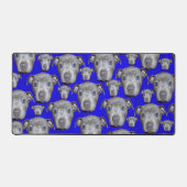 青い詰まった子犬顔、デスクマット デスクマット (正面)