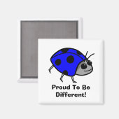 青い誇りを持ったラディバ違うグ マグネット (正面/裏面)