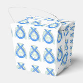 青い認識度のカスタムリボン取り出し優先ボックス フェイバーボックス (裏面サイド)