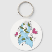 青い認識度リボン キーホルダー (裏面)