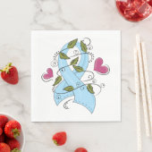 青い認識度リボン スタンダードランチョンナプキン (インサイチュ)