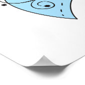 青い認識度リボン ポスター (角)