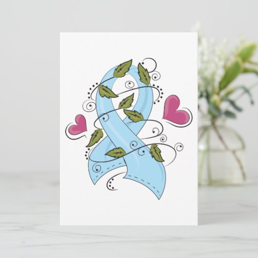 青い認識度リボン 招待状 (スタンド正面)