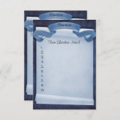 青い誓いの式 カスタム ドライビング ディレクションズ 招待状 (正面/裏面)