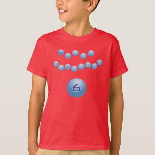 青い誕生日で6歳の少年 Tシャツ