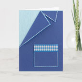 青い誕生日のブレザーを個人化して下さい カード (正面)