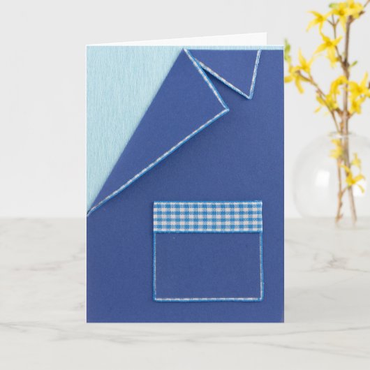 青い誕生日のブレザーを個人化して下さい カード (黄色い花)