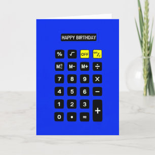 青い誕生日計算 カード
