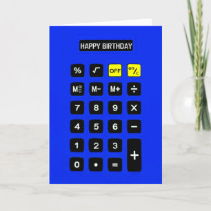 青い誕生日計算 カード