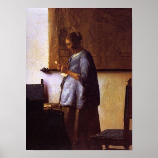 青い読女性 ポスター (正面)