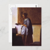 青い読女性 ポストカード (正面/裏面)