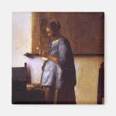 青い読女性 マグネット (正面)