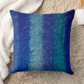 青い調子の革 クッション (ブランケット)