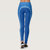 青い調子カスタマイズ可能な名前を挙げられたLeggings レギンス (裏面)