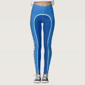 青い調子カスタマイズ可能な名前を挙げられたLeggings レギンス (正面)
