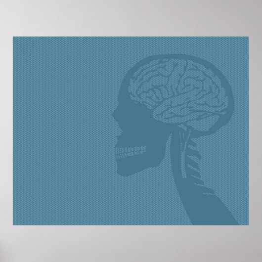 青い論理頭蓋骨 ポスター (正面)