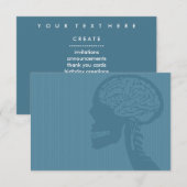 青い論理頭蓋骨 招待状 (正面/裏面)