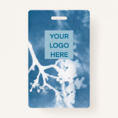 青い譜表 – 名前バッジ バッジ (裏面)